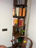 實(shí)木旋轉書(shū)架360度書(shū)柜客廳轉角收納架一體靠墻可移動(dòng)學(xué)生繪本架 【甄選15mm松木*靜音萬(wàn)向輪*占地小】胡桃色44*166cm 曬單實(shí)拍圖