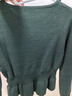 晚白【新品】2026春款氣質(zhì)顯白設計感韓系毛衣收腰顯瘦彈力針織衫女 墨綠色 S 曬單實(shí)拍圖