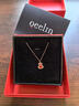 QL麒麟18kv玫瑰金鑲鉆小號紅葫蘆項鏈女小眾設計高級感鎖骨鏈 紅瑪瑙 配專(zhuān)柜禮盒 曬單實(shí)拍圖