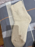 浪莎襪子女士冬天純棉中筒襪秋冬款純色花紗女棉襪冬季加厚保暖女襪 曬單實(shí)拍圖