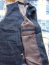 LED新中式男士馬甲純棉牛仔背心工裝多袋牛仔坎肩爸爸中國風(fēng)牛仔馬夾 牛仔藍 XL 建議140-155斤 曬單實(shí)拍圖