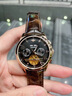 歐品客中國十大名表高端名牌2026新款純全自動(dòng)機械男士手表品牌十大名表 黑皮黑殼玫圈黑面男-終身質(zhì)保-贈原裝表帶 曬單實(shí)拍圖