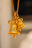 周大福蝴蝶結雪花鈴鐺大版黃金吊墜(工費520)約3.75g EOF2201禮物 曬單實(shí)拍圖