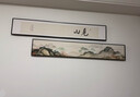 翁畫(huà)師見(jiàn)山字畫(huà)新中式客廳裝飾畫(huà)背有靠山沙發(fā)背景墻掛畫(huà)禪意茶室壁畫(huà) T137649（單發(fā)上面一幅見(jiàn)山） 15*90厘米【建議3m-3.5m墻面】（兩幅搭配更好看） 高清藝術(shù)油畫(huà)布（質(zhì)感紋理） 【雅典黑】鋁合金拉絲外框 曬單實(shí)拍圖