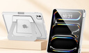 智思慧適用2025款Apple iPadPro13英寸M5/M4支架保護套 蘋(píng)果平板亞克力硅膠全包鋁合金支點(diǎn)殼帶筆槽 白色 曬單實(shí)拍圖
