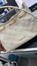CHARLES&KEITH26夏季新品菱格鏈條單肩水桶包斜挎包CK2-10671894 Cream奶白色 M 曬單實(shí)拍圖