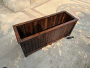 蕩秋千防腐木花箱戶(hù)外庭院種植箱種樹(shù)花盆工程長(cháng)方形室外陽(yáng)臺花箱 加厚噴漆款120*40*50 曬單實(shí)拍圖