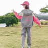 G.duck品牌童裝女童春裝套裝春秋款外套褲子兩件套女孩春季衣服中大兒童 粉色 150 曬單實(shí)拍圖