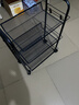 溢彩年華廚房置物架落地儲物架移動(dòng)收納小推車(chē)蔬菜架子多層零食架1056-BK 曬單實(shí)拍圖
