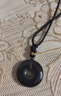 黑曜石平安扣吊墜女水晶玉石玉佩項鏈掛件男款本命年生日禮物 彩虹眼黑曜石平安扣吊墜 曬單實(shí)拍圖