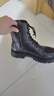 H8馬丁靴男款2025新款高幫厚底增高短靴子黑色工裝鞋英倫風(fēng)作戰靴 黑色8孔【旗艦版】 45 （皮鞋碼） 曬單實(shí)拍圖