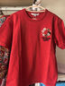 Teenie Weenie小熊短袖T恤女春夏刺繡學(xué)院風(fēng)短袖打底衫上衣 紅色 S 160 曬單實(shí)拍圖