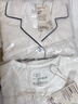 MUJI女式 雙層紗織點(diǎn)狀提花女士家居服套裝春季新品 米白色 S 曬單實(shí)拍圖
