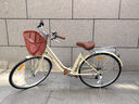 京東京造 CT300城市自行車(chē)7速變速成人學(xué)生男女士通勤單車(chē)26英寸奶油黃 曬單實(shí)拍圖