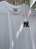 MLB休閑短袖T恤成人兒童簡(jiǎn)約基礎休閑圓領(lǐng)潮流7ATSB0453-50WHS-160 曬單實(shí)拍圖
