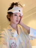 果殼（Gukoo）睡衣女春秋款迪士尼瑪麗貓條紋翻領(lǐng)甜美寬松女家居服套裝A 瑪麗貓女套裝 M 曬單實(shí)拍圖