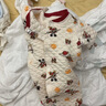 迪士尼嬰兒衣服60g新生幼兒連體衣夾棉滿(mǎn)月寶寶爬爬服百天睡衣春秋冬季 曬單實(shí)拍圖