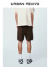 UR秋季新款男裝復古松緊腰抽繩口袋超寬松短褲UUV650010 深紅棕 30 曬單實(shí)拍圖