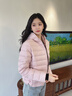 波司登（BOSIDENG）【云絨小排骨】26小龜背短款女保暖連帽90羽絨B260135054M 水晶粉1199 M 165/88A 體重約110-120斤 曬單實(shí)拍圖