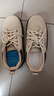 出口真皮休閑女2025秋季新款百搭防滑軟底休閑厚底運動(dòng)鞋 米白色 38 曬單實(shí)拍圖