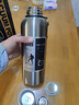 德國品質(zhì)大容量全鋼316不銹鋼戶(hù)外可攜式水杯保冷保溫杯茶水分離 【全鋼316不銹鋼】鋼本色-600ml 曬單實(shí)拍圖