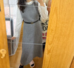 香影灰色小香風(fēng)收腰連衣裙女2026春裝新款重工釘珠假兩件長(cháng)袖裙子 中灰 M 160/84A/95-110斤 曬單實(shí)拍圖