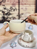 叁旬招財貓泡茶杯茶杯陶瓷茶水分離馬克杯創(chuàng  )意咖啡杯男女水杯禮物 笑口常開(kāi)招財貓茶咖杯(帶過(guò)濾） 曬單實(shí)拍圖