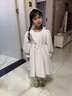 G.duck小黃鴨女童連衣裙春秋款兒童生日禮服裙子花童女寶寶公主裙女孩衣 白色 90 尺碼1~2歲【 80-90cm】 曬單實(shí)拍圖