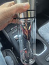 XDO一鍵開(kāi)蓋水杯男士茶杯雙層玻璃泡茶杯子防爆耐高溫全鋼蓋 曬單實(shí)拍圖