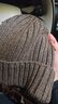 MUJI 減輕額頭刺癢感 羊毛混羅紋編織帽 帽子 保暖  DBC48A4A 深咖啡棕色 55-59cm 曬單實(shí)拍圖