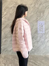 波司登（BOSIDENG）【云絨小排骨】26小龜背短款女保暖連帽90羽絨B260135054M 水晶粉1199 L 170/92A 體重約120-130斤 曬單實(shí)拍圖