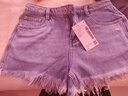 UR2025秋季新款女裝復古設計感須邊裝飾牛仔短褲UWM850194 曬單實(shí)拍圖