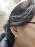 喜鉆法式浪漫18K金耳飾個(gè)性彩金耳圈女橢圓形K金耳環(huán)送女友 黃18K金約1.01g/對(duì) 曬單實(shí)拍圖