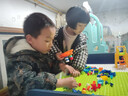 童夢(mèng)樂(lè )兒童積木桌1-3歲積木游戲桌3-12歲兼容樂(lè )高大小顆粒多功能玩具桌 106桌+2椅+【機器人摩天輪汽車(chē)套餐】 曬單實(shí)拍圖