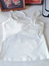 歐迪芬女士吊帶背心女無(wú)痕帶胸墊春夏雙交叉美背內搭基礎打底可外穿白L 曬單實(shí)拍圖