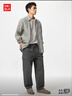 優(yōu)衣庫男裝水洗寬松舒適工裝九分褲休閑褲起居褲26春夏新款481572 481572/08深灰色 L 曬單實(shí)拍圖