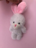 可愛(ài)腮紅連體泰迪熊鑰匙扣包包掛飾兔子玩偶公仔毛絨小熊掛件批發(fā) 純白粉耳兔【一個(gè)】 曬單實(shí)拍圖