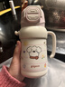 貝親（Pigeon）保溫杯兒童水杯316不銹鋼外出杯單手柄雙飲杯450ML(粉色暖暖小狗) 曬單實(shí)拍圖