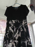 妹丫2026新款夏季雪紡連衣裙長(cháng)款印花大碼胖mm收腰顯瘦過(guò)膝長(cháng)裙子 黑色 M 曬單實(shí)拍圖