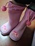 歐育兒童雨鞋女童時(shí)尚卡通立體雨靴小孩水鞋幼兒園防寶寶滑水雨鞋 B1658 粉色小兔 28 內長(cháng)18cm 建議腳長(cháng)【16.5-17cm】 曬單實(shí)拍圖