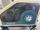 DO DO PET寵物外出拉桿箱貓狗透氣大容量折疊車(chē)載籠貓咪狗狗柯基出行旅行箱 米色+藍綠【升級加大輪】可分離-多用途車(chē)載籠 適用中小型犬狗狗，貓咪2-4只內 曬單實(shí)拍圖