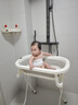 奔麥嬰兒洗澡盆支架折疊免彎腰加高兒童浴盆支撐架洗澡神器寶寶護理臺 【浴盆支撐架＋感溫浴盆】高度可調 曬單實(shí)拍圖