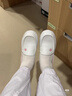 緋櫻可愛(ài)護士鞋女春夏真牛皮軟底舒適透氣輕便醫護工作鞋NF06 白色 39 曬單實(shí)拍圖