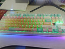 狼蛛（AULA）F87ProV2客制化無(wú)線(xiàn)機械鍵盤(pán)電競游戲專(zhuān)用  藍牙/2.4G/有線(xiàn)三模連接gasket 辦公鍵盤(pán)鼠標套裝87鍵 F87ProV2超神版【流星冰淇淋軸】主題熱升華 曬單實(shí)拍圖