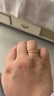周大福 碎冰冰碎金金黃金戒指求婚戒指(工費:220計價)EOF1216 生日禮物 20號 足金 約2.15g 曬單實拍圖