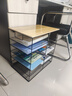 理沙星樹(shù)高端品質(zhì)文件架落地辦公桌收納架桌下收納柜打印機置物架可移動(dòng)資料檔案整理架帶輪文件夾A4紙 【帶輪+實(shí)木】雅典黑六層 曬單實(shí)拍圖