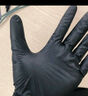 烏斯京一次性手套丁腈橡膠100只大碼廚房食品級加厚耐家務(wù)丁晴手套黑色 曬單實(shí)拍圖