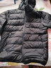 鴨鴨（YAYA）輕薄羽絨服男2025秋冬新款連帽休閑百搭保暖羽絨外套HG 極致黑色 2XL 185/100A 曬單實(shí)拍圖