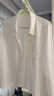 三彩【六好流光衫】2026春季新款襯衫翻領(lǐng)寬松襯衣簡(jiǎn)約通勤疊穿Z 珍珠白 S 155/80A 曬單實(shí)拍圖
