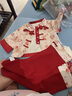 G.DUCKKIDS小黃鴨一周歲寶寶衣服嬰兒套裝兒童禮服唐裝小女孩國(guó)風(fēng)漢服兩件套 紅色 100 尺碼2~3歲【 90-100cm】 曬單實(shí)拍圖